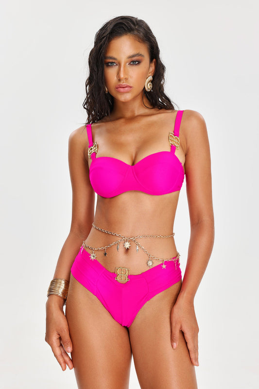 Blush Metal Letters Bikini Set